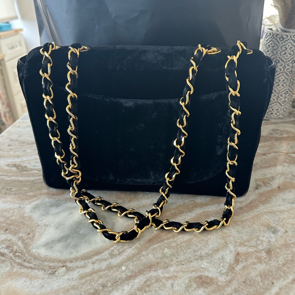 Authentic Chanel Velvet Handbag - Picture 2 of 11